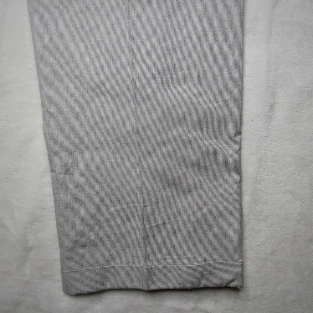 Vintage Corbin‎ Ltd. Men's Gray Pleated Pin Striped Pants Cuffed USA 40 x 31